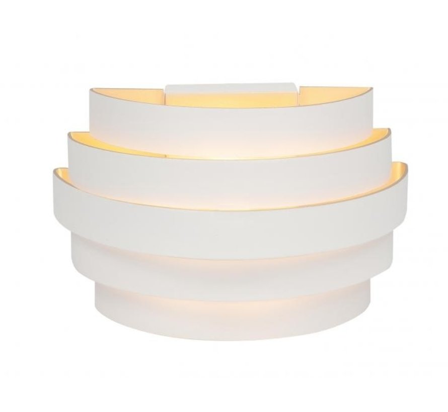 Wandlamp Scudo 25cm wit met goud G9 LED