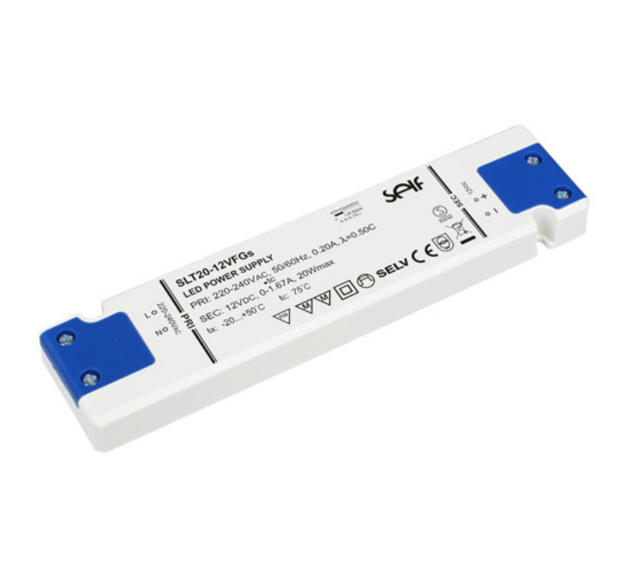 LED driver CV SLT20-12VFG  12v DC max. 0-1.67 0-20 watt