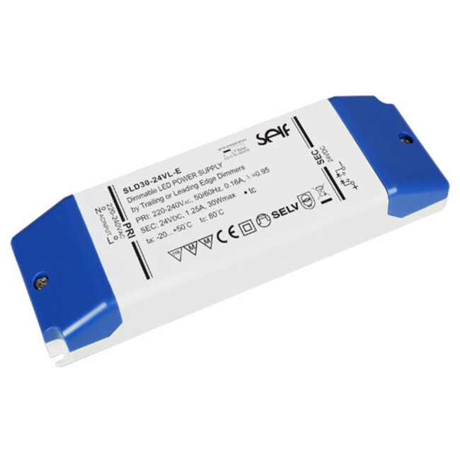 SELF Electronics LED Power Supply dimmable CV SLD30-24VL-E 24V-30W