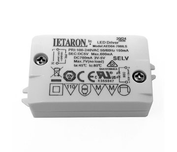 Letaron Led driver CV CC 5Vdc 700mA 3,5W