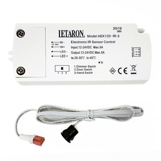 R&M Line Electronic Relay AEK120-IR-3 sensor IR and dimmer CCT 12/24Vdc