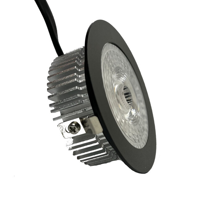 R&M Line LED inbouwspot HUM2060 zwart 6w 1800-3000k dim-to-warm