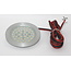 R&M Line LED inbouwspot plat alu 12V DC 3W 3000K warm wit 200cm + AMP