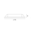 R&M Line LED inbouwspot plat alu 12V DC 3W 3000K warm wit 200cm + AMP