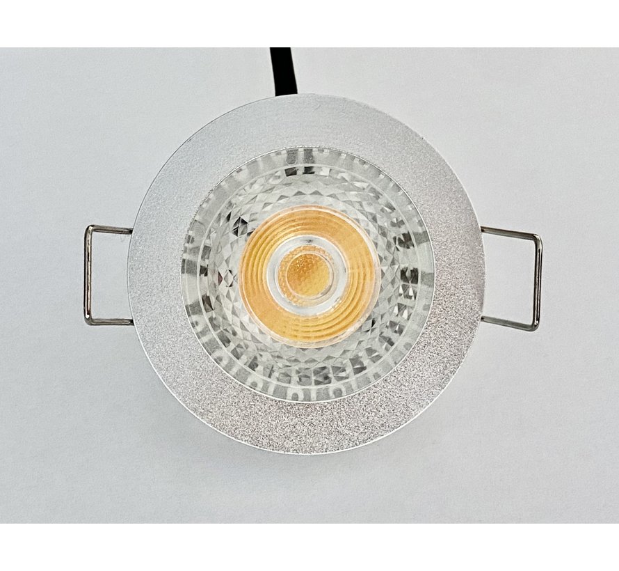 LED inbouwspot HUM20 zilver 6w 1800-3000k dim-to-warm