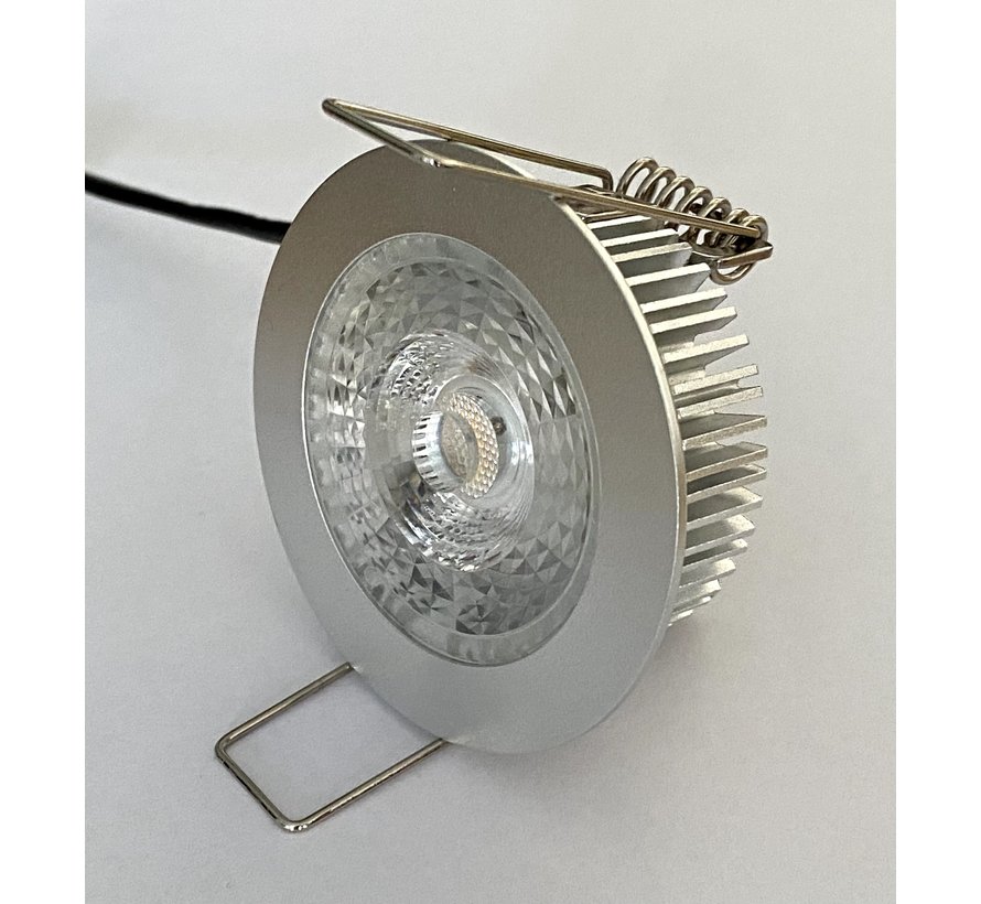 LED recessed downlight HUM20 silver 6w 1800-3000k dim-to-warm