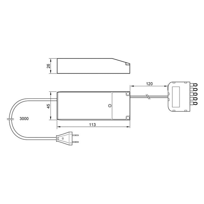 ELEKTRA GmbH LED driver set met verdeler 6V cc 500ma 18Watt  dimbaar