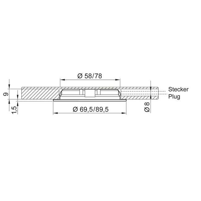 ELEKTRA GmbH Grote LED meubel spot LD8001 AL-S78 LED 12V  4,2 Watt