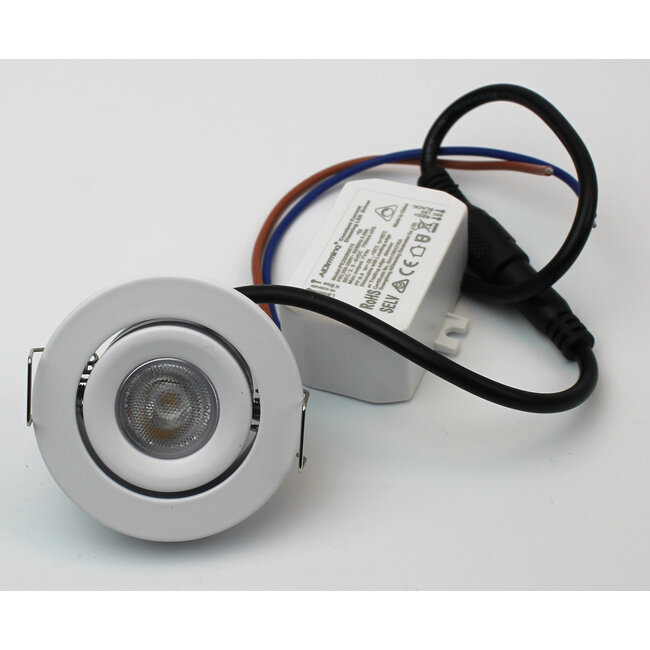 R&M Line Inbouwspot IP65 Cyprus LED 3watt 2700K 220Lm dimbaar wit