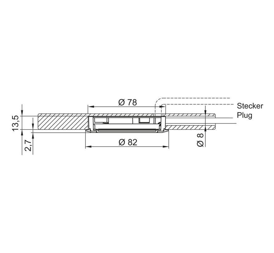 LED-inbouwarmaturen LD 8001-78 DIM 230V