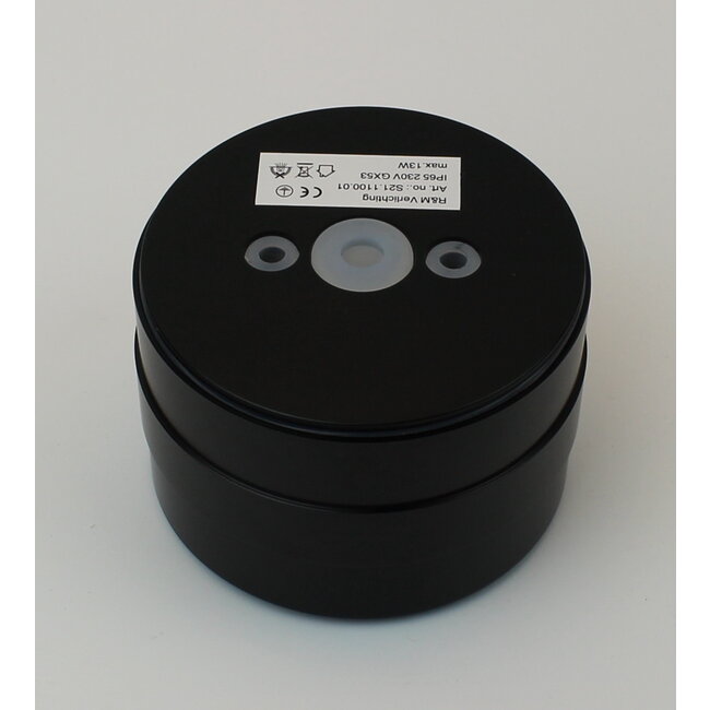 R&M Line LED badkamer opbouwspot IP65 GX53 230v Zwart