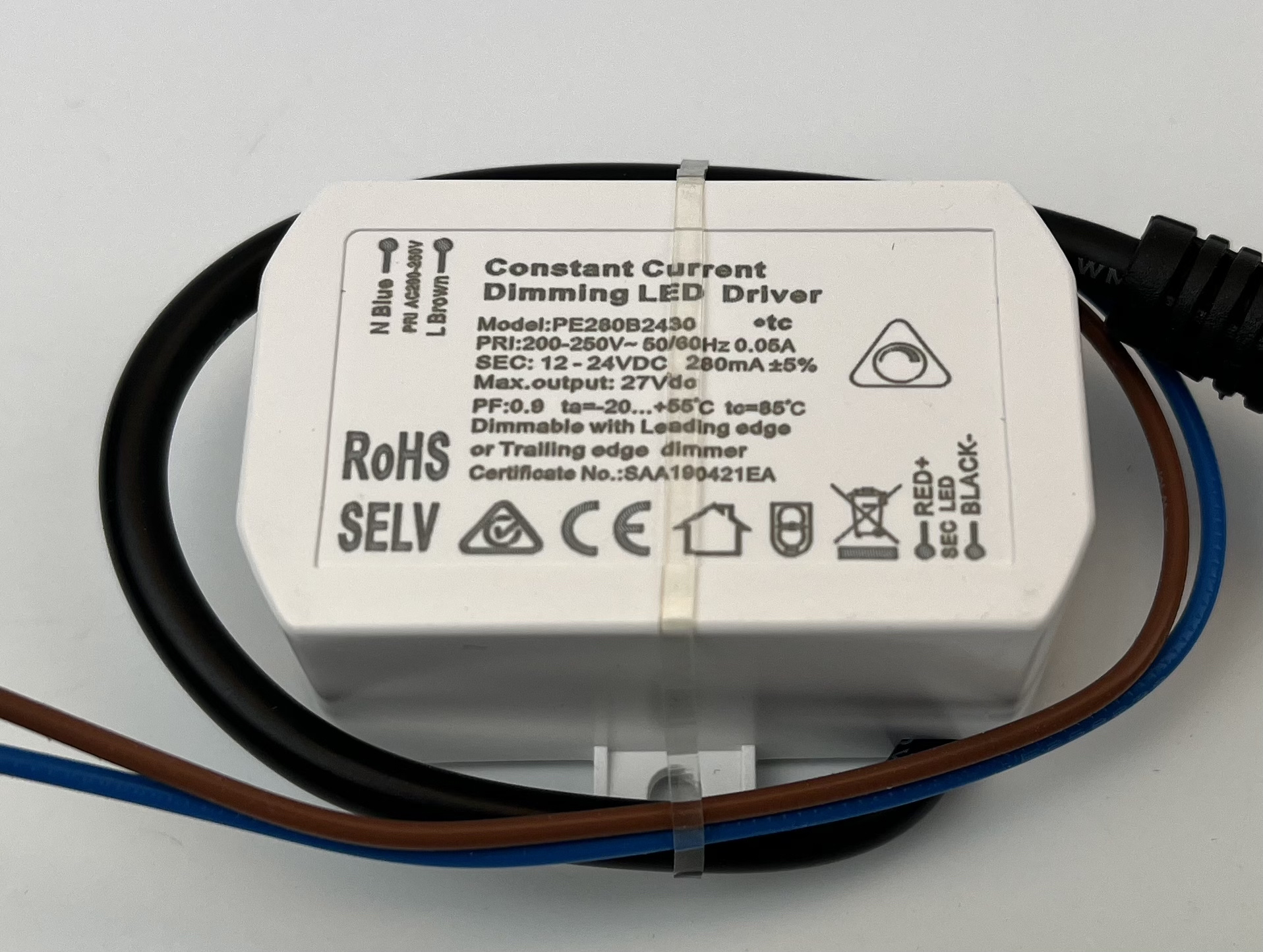 Dimbare LED driver 280ma 12-24volt - R&M Verlichting