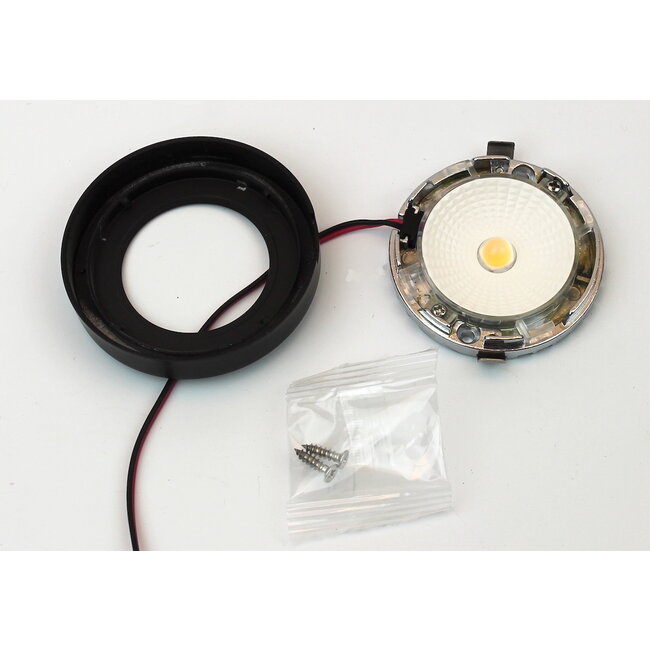 R&M Line LED cabinet light surface mount black 3w 12v DC 2700k warm white