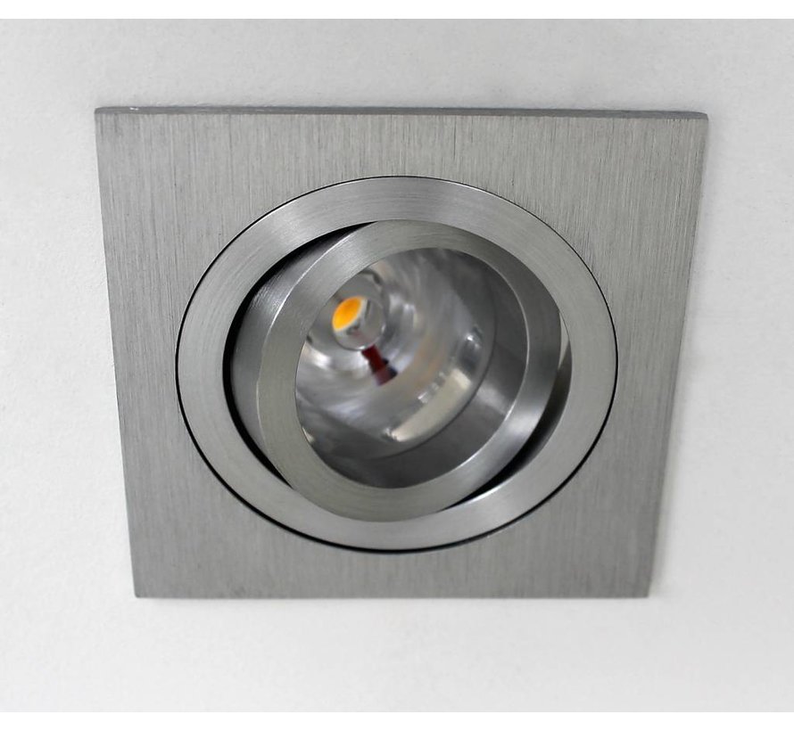 LED inbouwspot Tilt Q aluminium 8W 2700k IP65 dimbaar