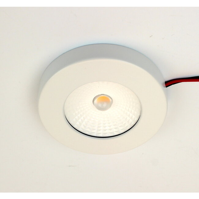 R&M Line LED cabinet light surface mount white 3w 12v DC 2700k warm white
