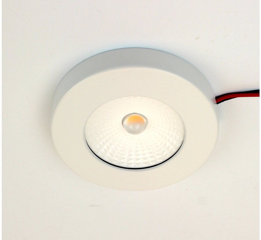 LED cabinet light surface mount white 3w 12v DC 2700k warm white