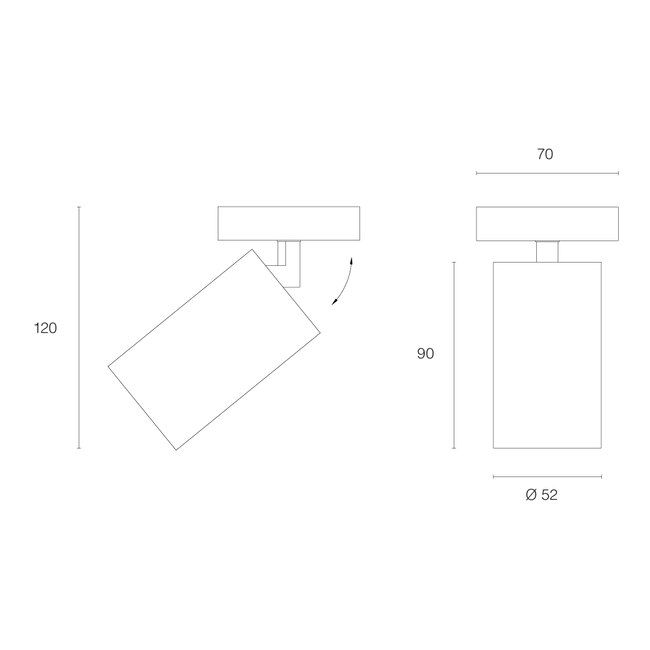 Lumi Parts Surface mounted Downlight Galex mini LED white