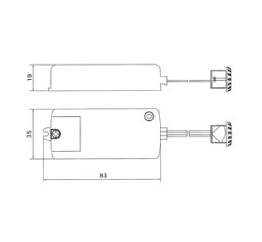 kastdeur infrarood schakelsensor Aan/Uit 250Watt HZK218B