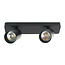 Lumi Parts Galex Two 2-lichts opbouwspot zwart