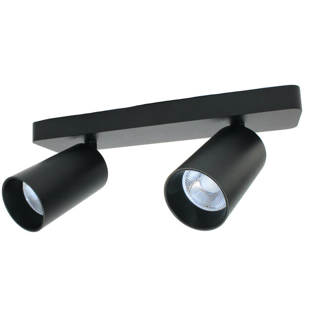 Lumi Parts Opbouw spot Galex mini LED 2-lichts zwart