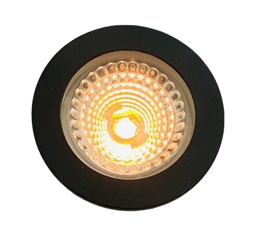 LED inbouwspot HUM3560 zwart 6w 1800-3000k dim-to-warm