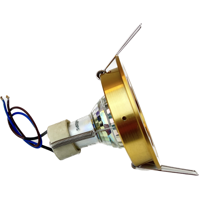 R&M Line Ronde Inbouwspot Tilt Blade 50 R mat-goud  GU10