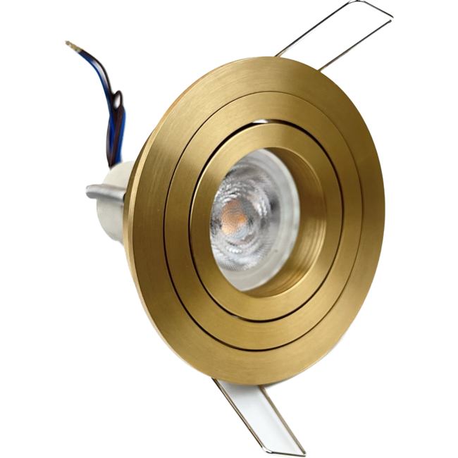 R&M Line Ronde Inbouwspot Tilt Blade 50 R mat-goud  GU10