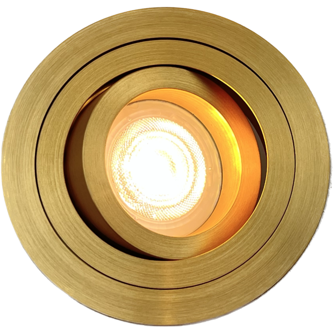 R&M Line Ronde Inbouwspot Tilt Blade 50 R mat-goud  GU10