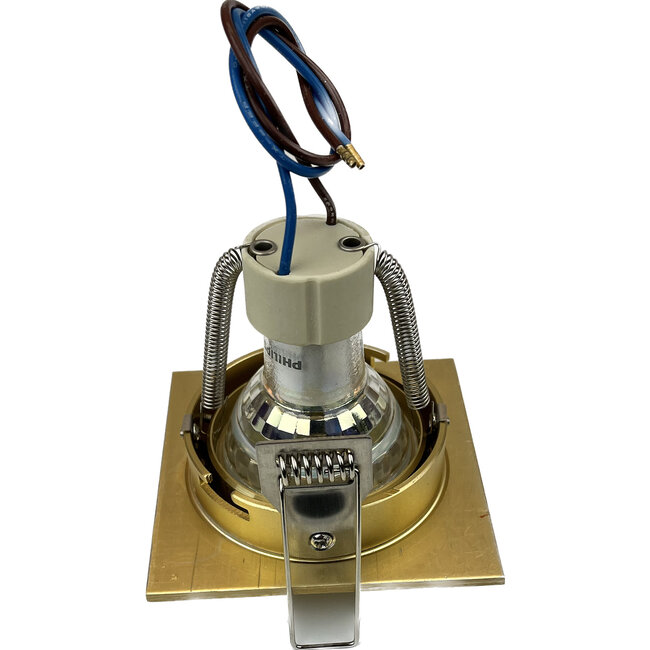 R&M Line Inbouwspot vierkant FIX blade Q GU10  goud-mat