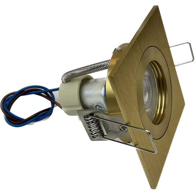 R&M Line Fix blade Q square recessed downlight GU10  gold