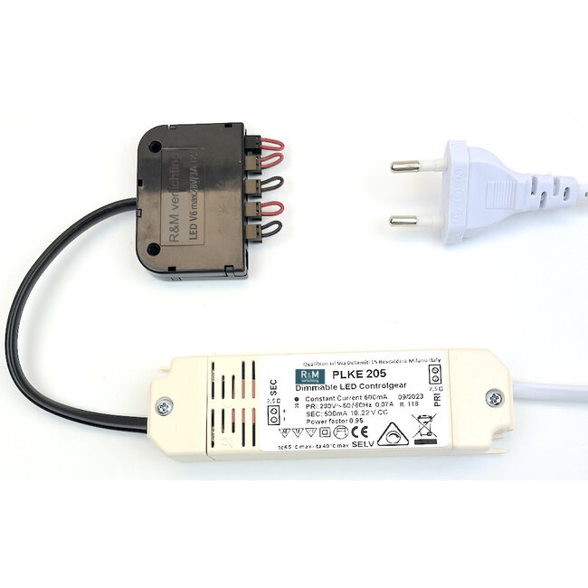 R&M Line LED driver set with distributor CC 500ma 11Watt dimmable