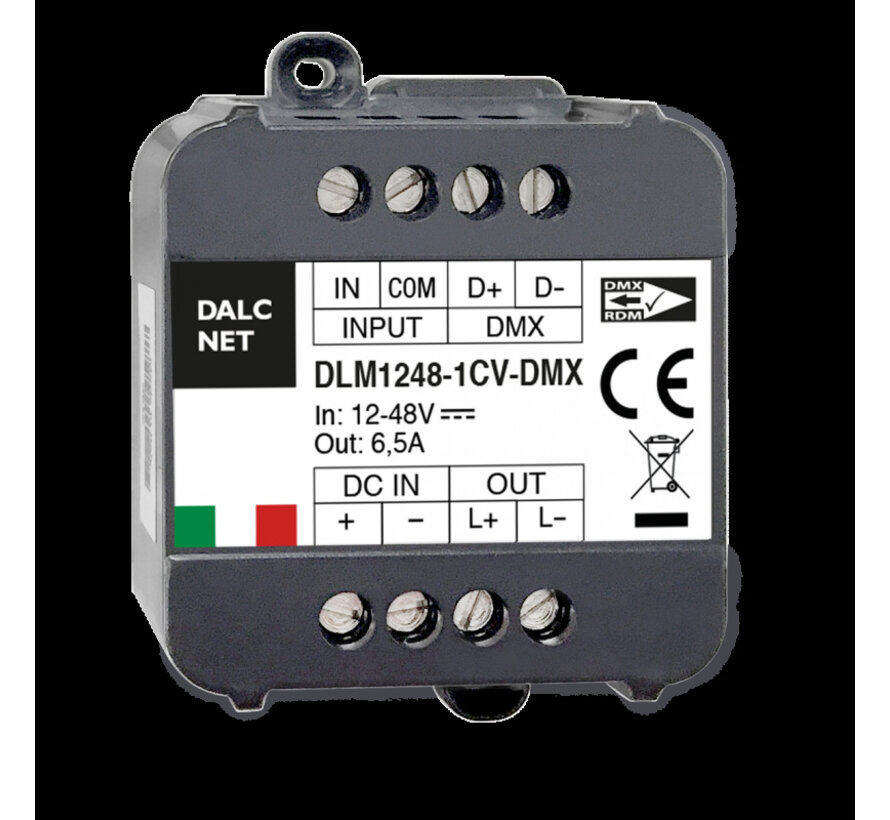 DLM1248-1CV-DMX  Dimmer+Fader 1CH 12-48Volt