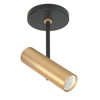 Highlight Mini GU10 Spot, Black/Gold, Adjustable, 1Light