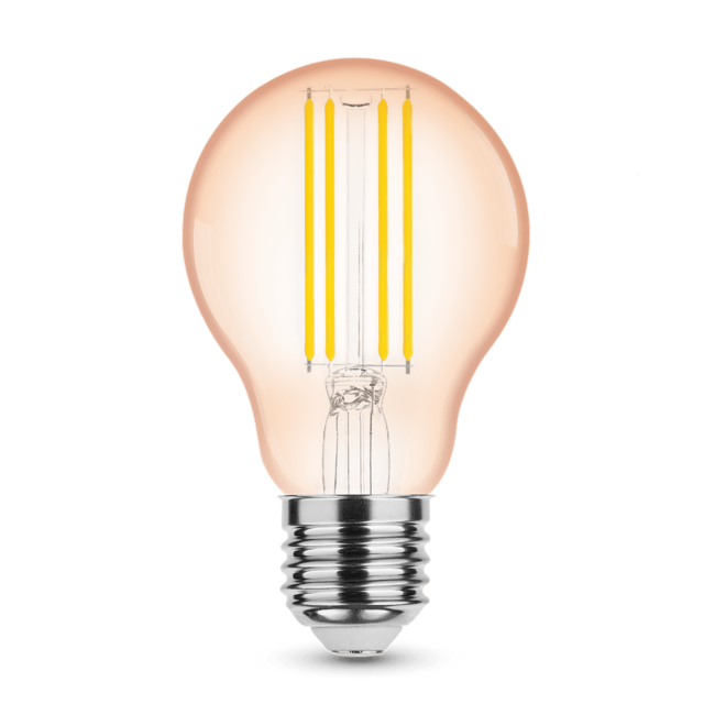 R&M Line LED Filament Amber Globe A60 4W E27 320° 1800K (360 lumen)