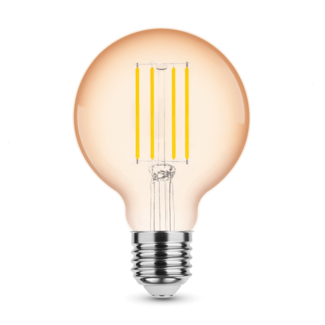 R&M Line LED Filament Amber Globe G80 4W E27  1800K