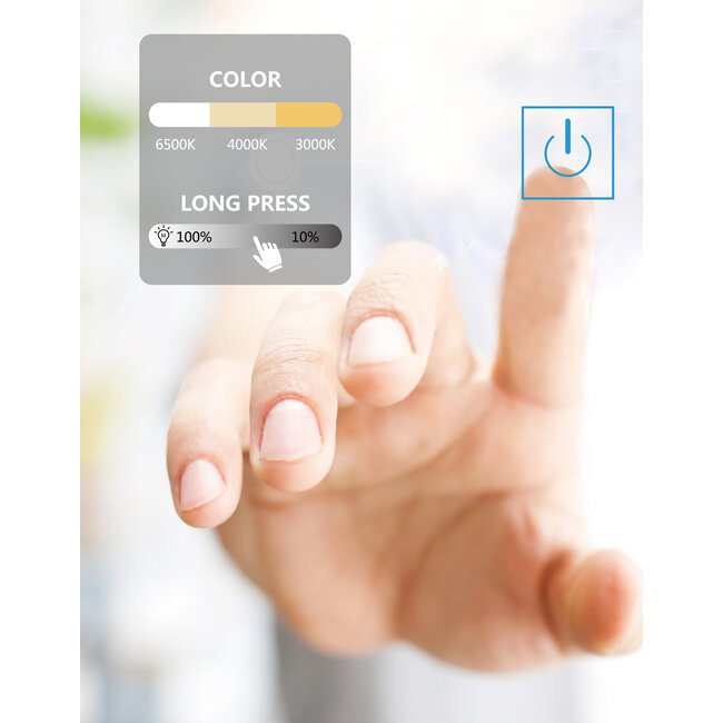 R&M Line Bathroom mirror with LED lighting 60CM  3CCT dimmable