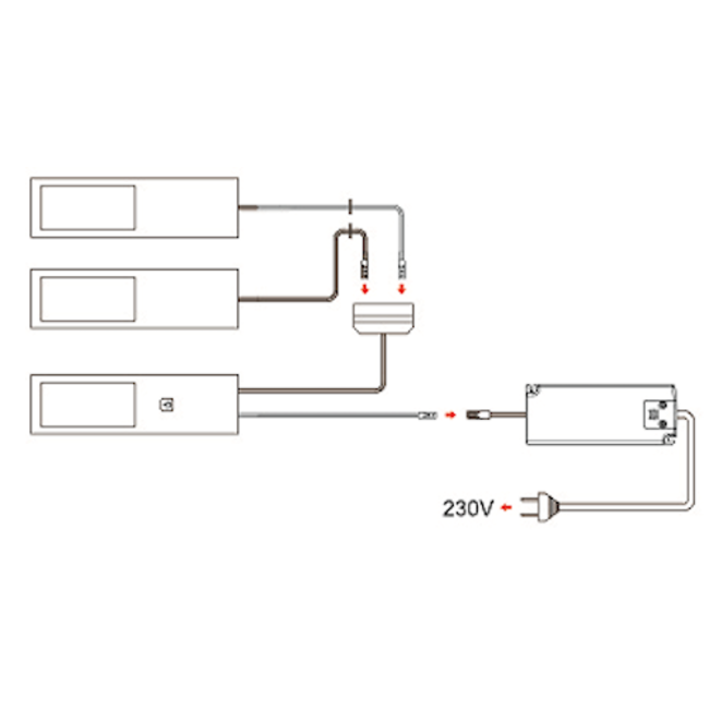 R&M Line Set under-cabinet kitchen lighting 2700K dimming alu