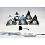 R&M Line Set of Triangular Kitchen LED Spotlights with Infrared Dimmer – Sets of 2, 3, 4 or 5 Pieces