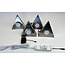 R&M Line Set of Triangular Kitchen LED Spotlights with Infrared Dimmer – Sets of 2, 3, 4 or 5 Pieces