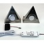 R&M Line Set of Triangular Kitchen LED Spotlights with Infrared Dimmer – Sets of 2, 3, 4 or 5 Pieces