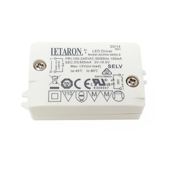 Letaron Led driver CC AED04-500ILS 500mA5W 3-10.5V 500mA