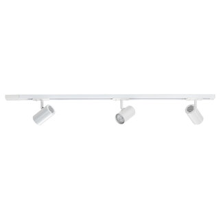 R&M Line White 1-phase rail set with 3 tilting GU10 spots