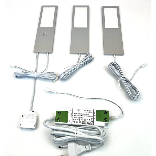 R&M Line Set onderbouw verlichting  keuken  4000k dimbaar alu