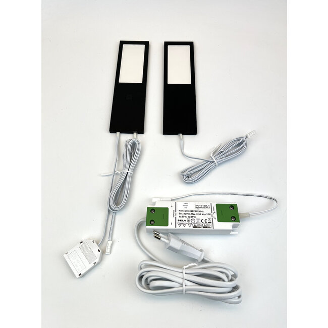 R&M Line Set under-cabinet kitchen lighting 4000K dimming black