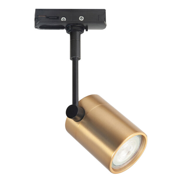 R&M Line Track Spot Fanfare Matt gold GU10  with 1-F adaptor