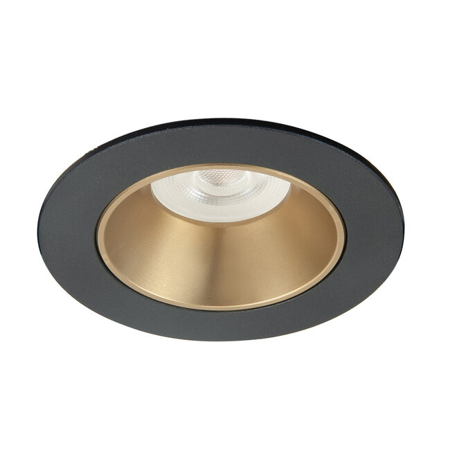 Highlight  Inbouwspot Mini GU10 Zwart met Goud – Moderne Accentverlichting voor Jouw Ruimte