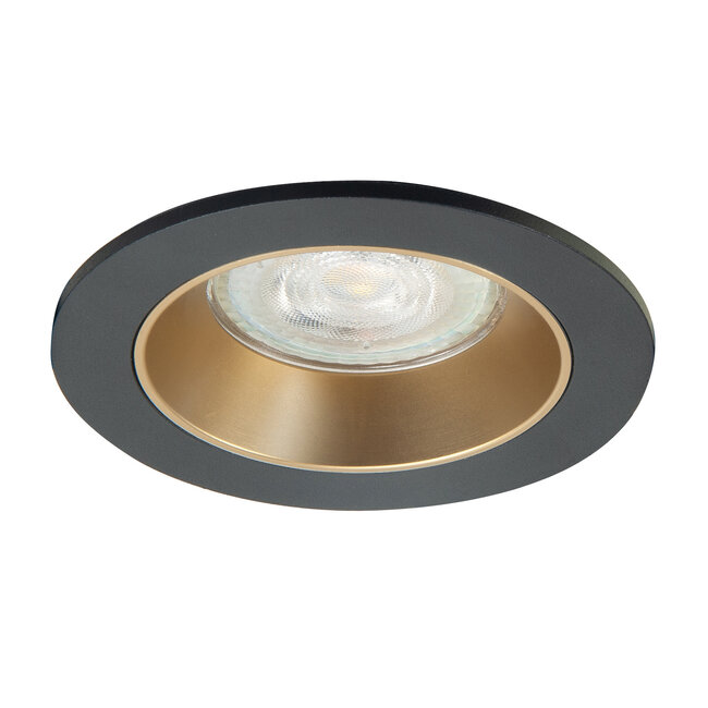 Highlight Inbouwspot GU10 Zwart met Goud – Moderne Accentverlichting voor Jouw Ruimte
