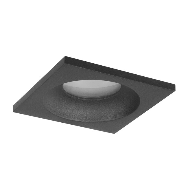 R&M Line Square Recessed Spot GU10 black – Splash-Proof Lighting for Bathrooms and Wet Areas