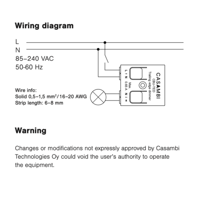 Casambi CBU-TED Casambi Bluetooth Trailing Edge Dimmer – Smart LED  Draadloze Dimmer