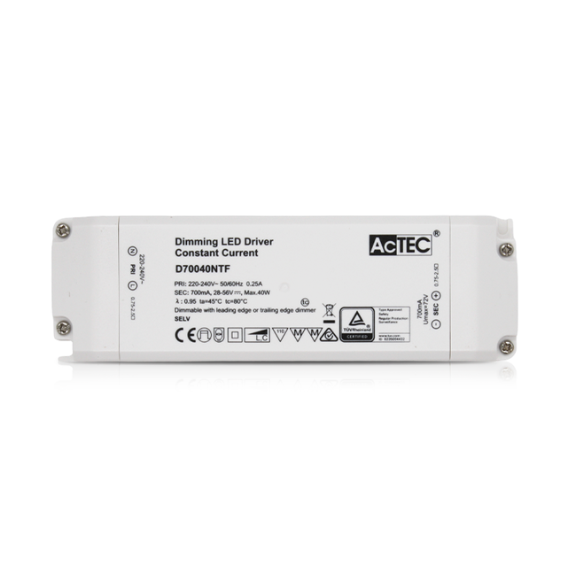 Actec ACTEC LED Driver - Constant Current - 700mA - 40W - Dimmable - For LED Lighting